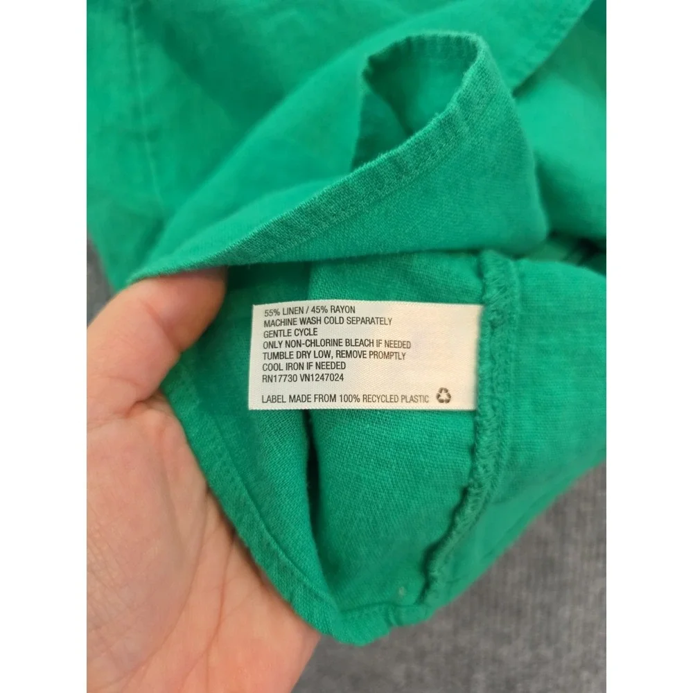 Green Linen Blend Mini Skirt Sz L Euro Summer Minimalist Luxury A New Day Target